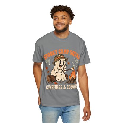 Spooky Camp Squad Campfires & Cobwebs Comfort Colors Tee