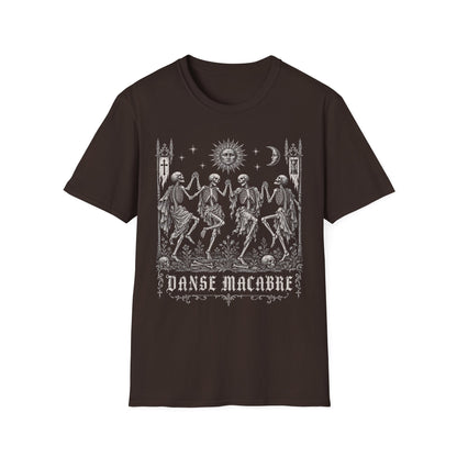 Danse Macabre Medieval Woodcut Skeleton T-Shirt