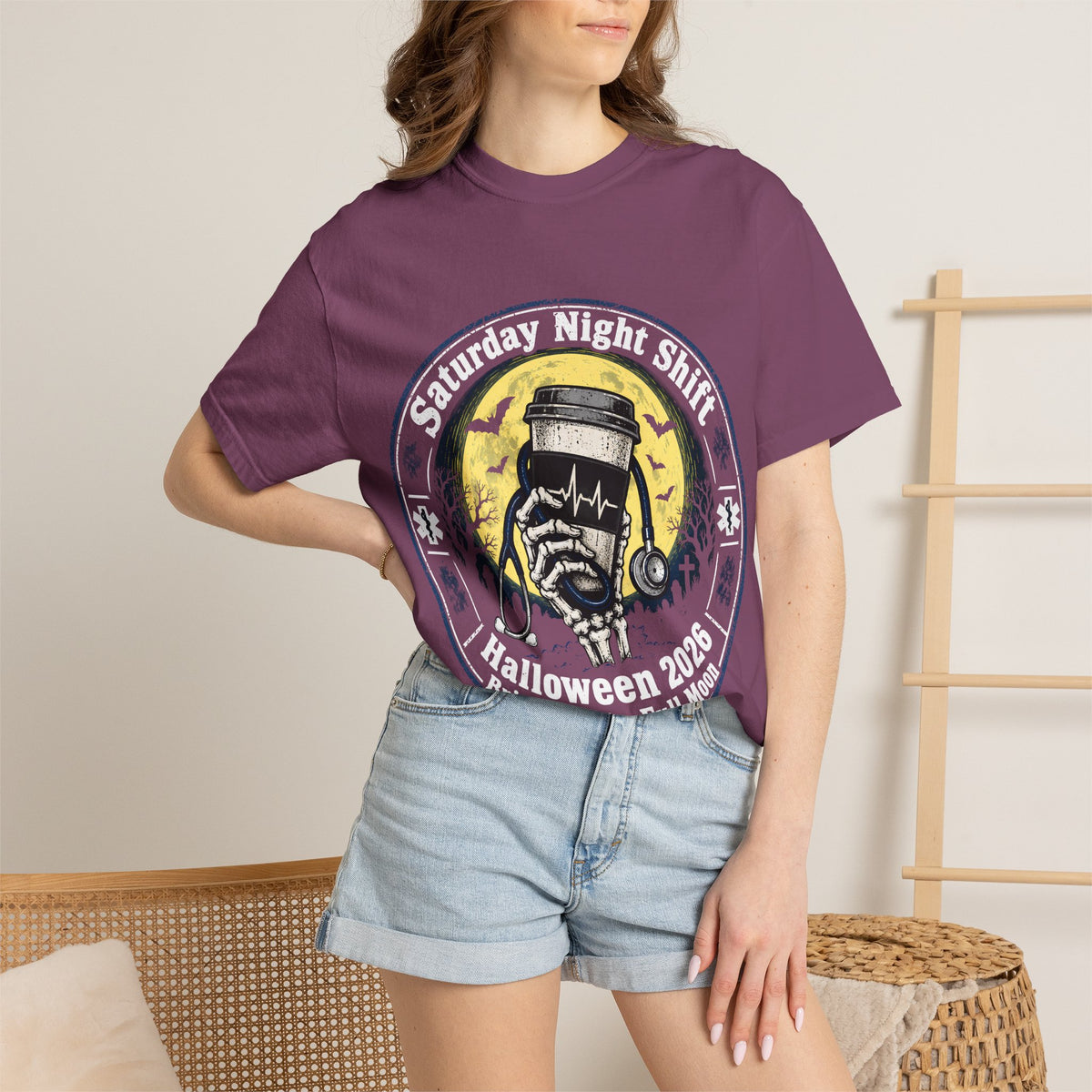 Saturday Night Shift Halloween 2026 Comfort Colors Tee