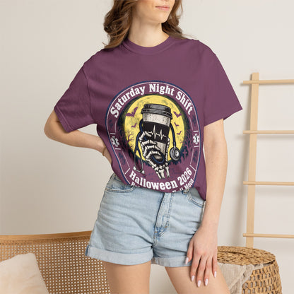 Saturday Night Shift Halloween 2026 Comfort Colors Tee