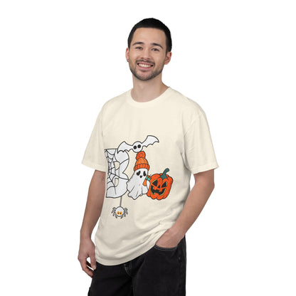 Cute Ghost Pumpkin Cozy Halloween Comfort Colors T-Shirt