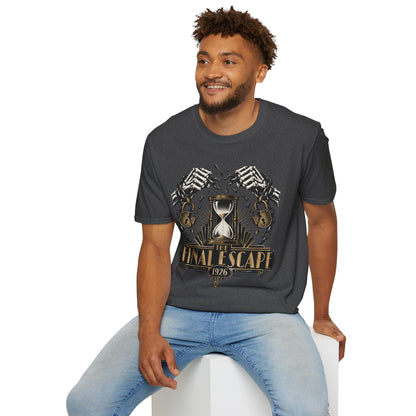 The Final Escape 1926 Shirt – Skeleton Chains Hourglass Art Deco Tee