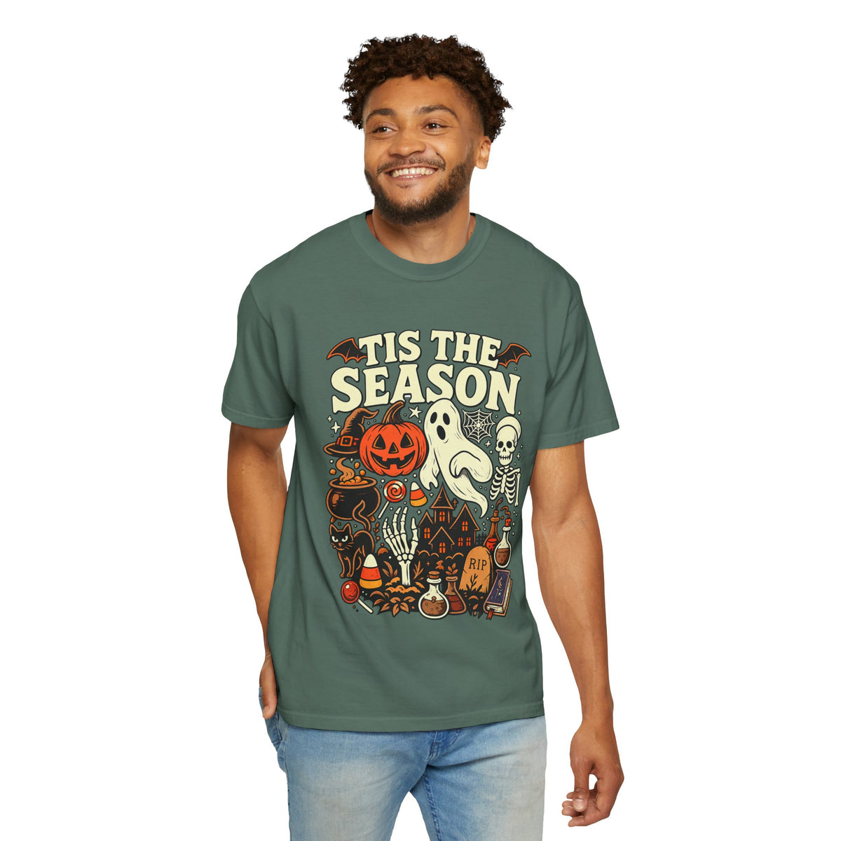 Tis the Season Spooky Halloween Comfort Colors Graphic Tee