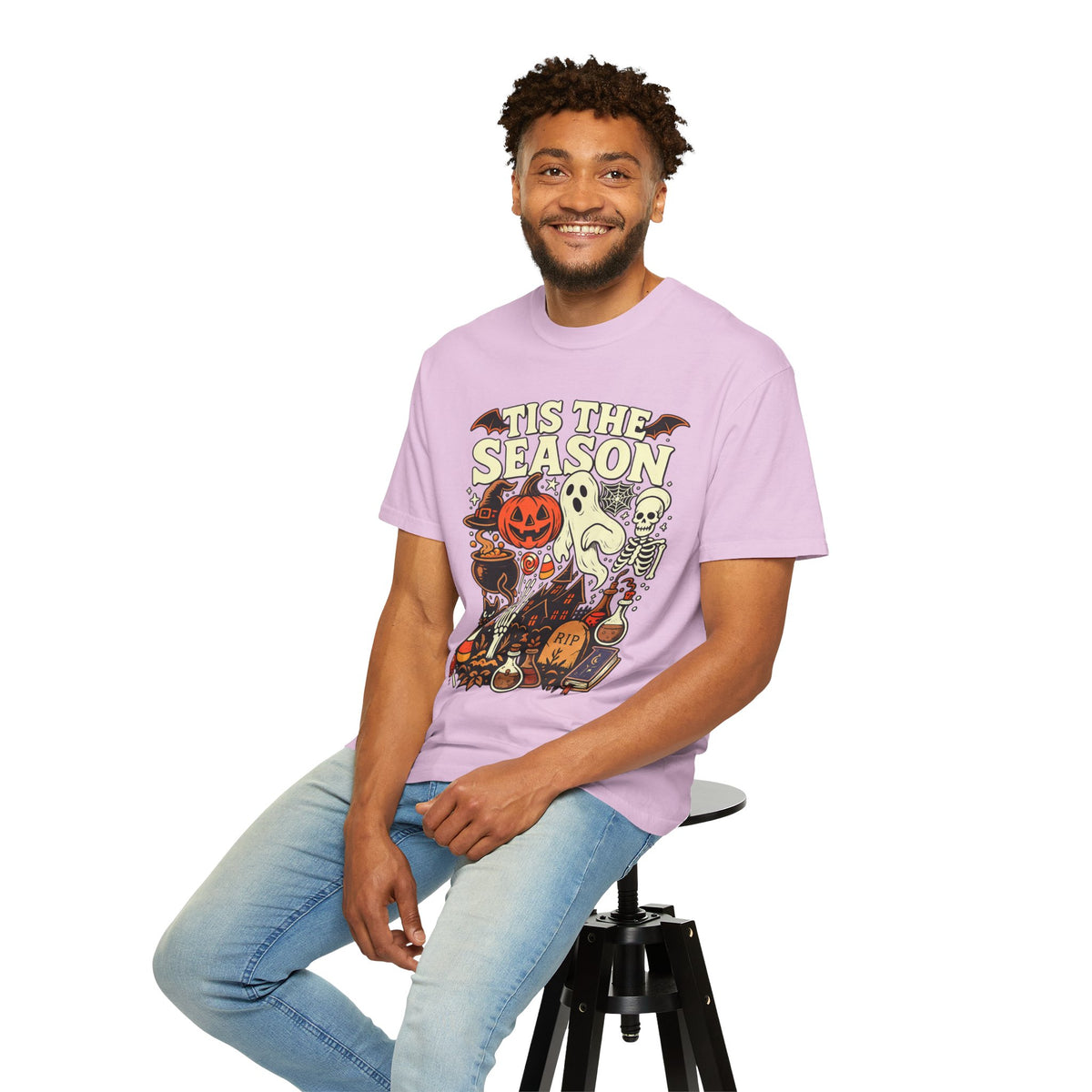 Tis the Season Spooky Halloween Comfort Colors Graphic Tee