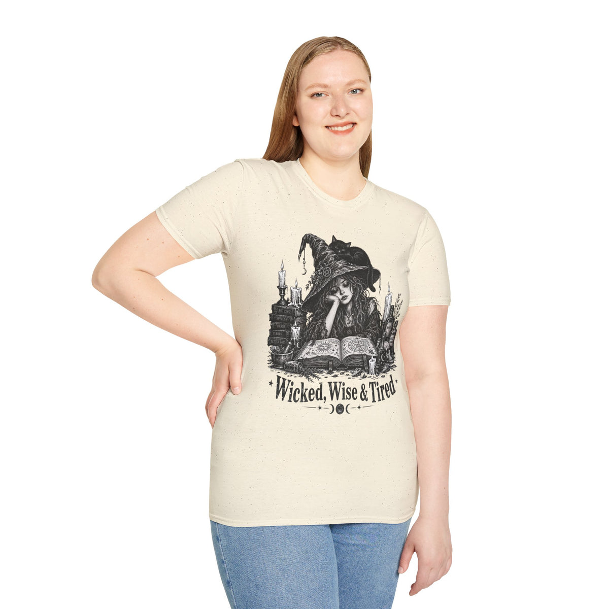 Wicked Wise & Tired Funny Exhausted Witch Mom T-Shirt