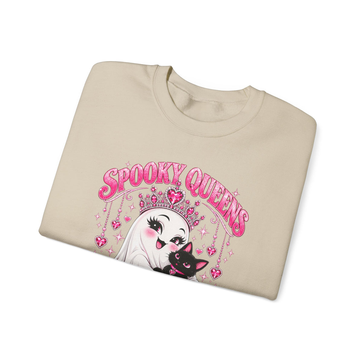 Spooky Queens Are Born in October Gildan 18000 Sweatshirt