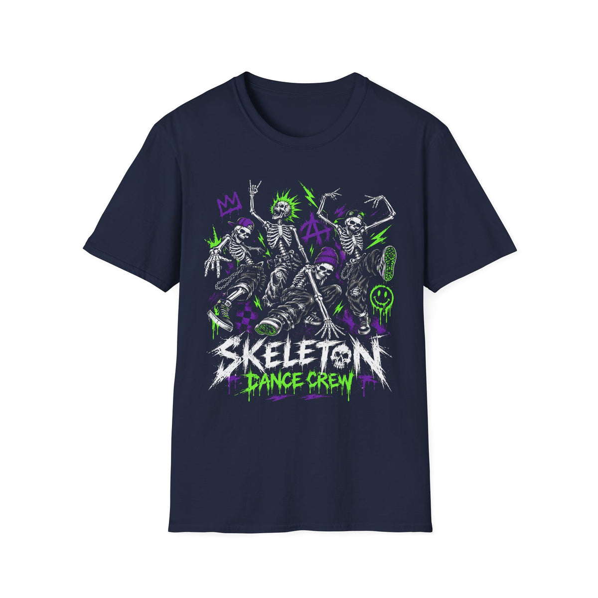 90s Skateboarding Skeleton Dance Crew T-Shirt