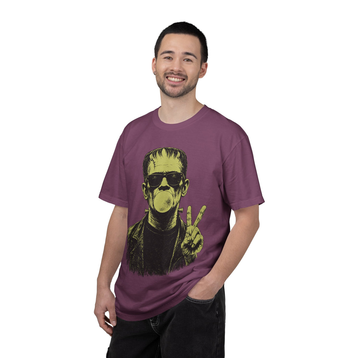 Frankenstein Bubblegum Peace Sign Comfort Colors T-Shirt