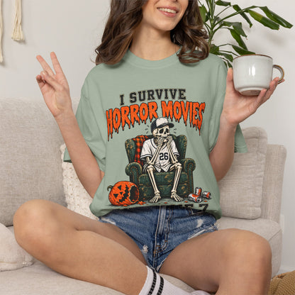 Horror Movies Game 7 Baseball Comfort Colors T-Shirt