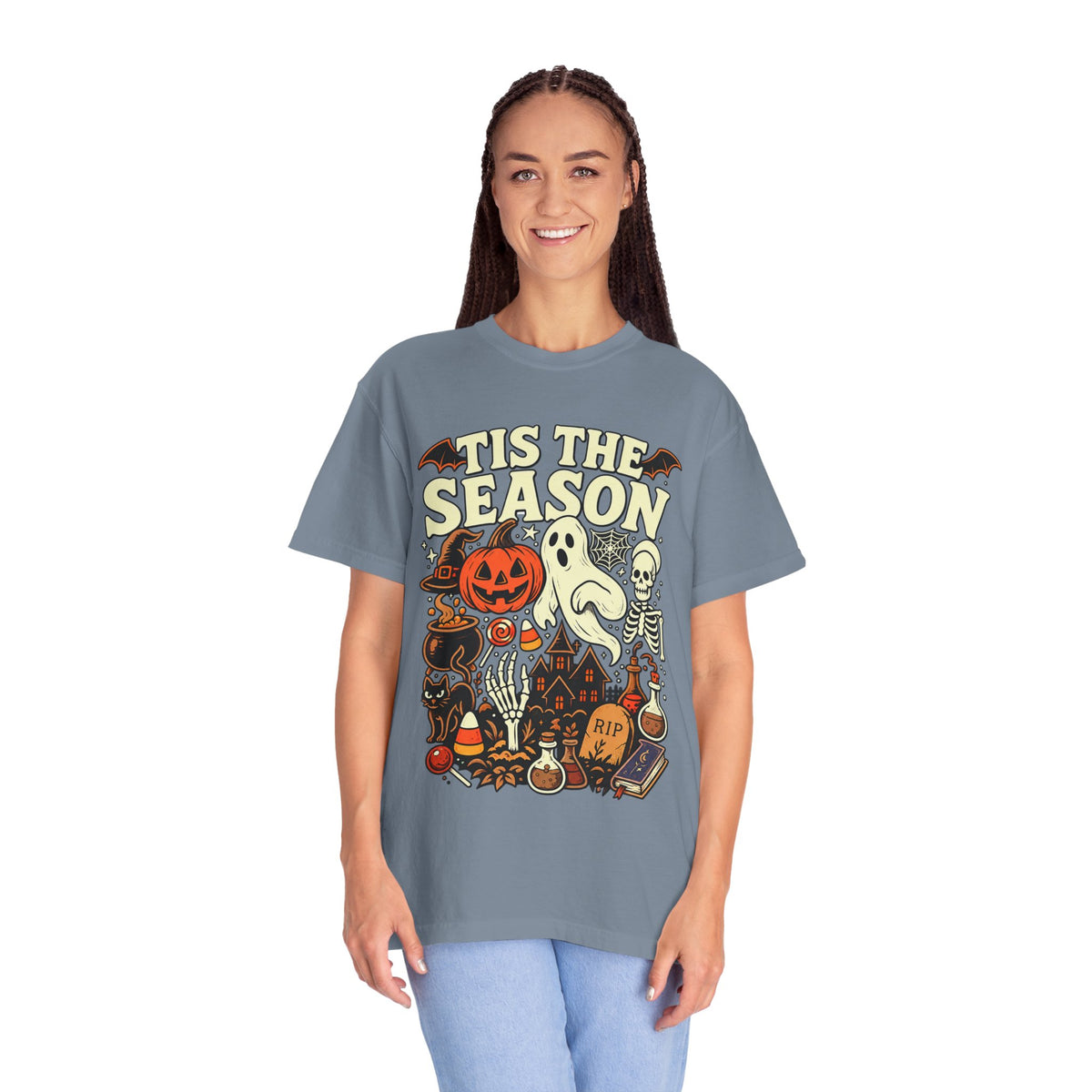 Tis the Season Spooky Halloween Comfort Colors Graphic Tee