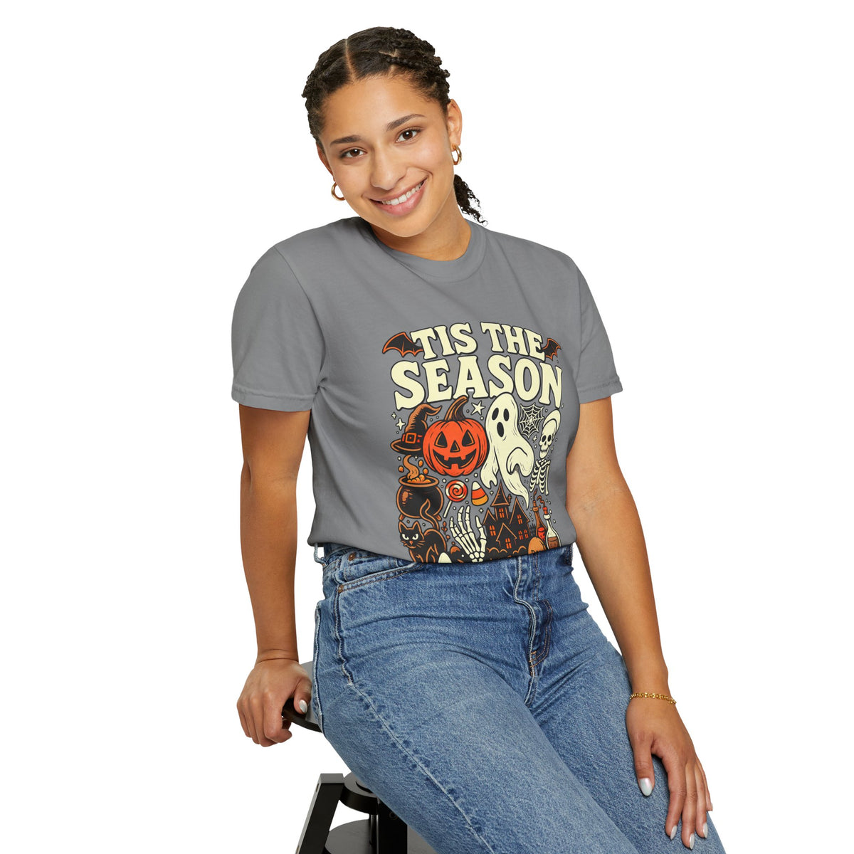 Tis the Season Spooky Halloween Comfort Colors Graphic Tee
