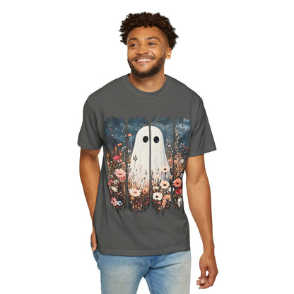 Floral Ghost Wildflower Halloween Comfort Colors T-Shirt