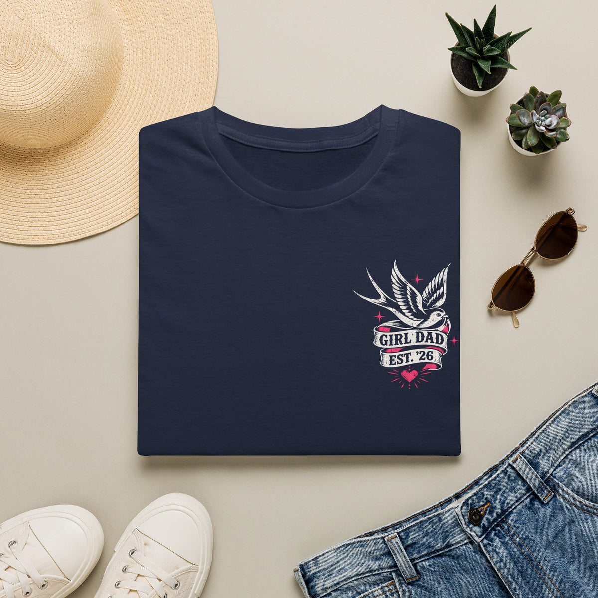 Raising Rebels Girl Dad Biker Graphic Tee