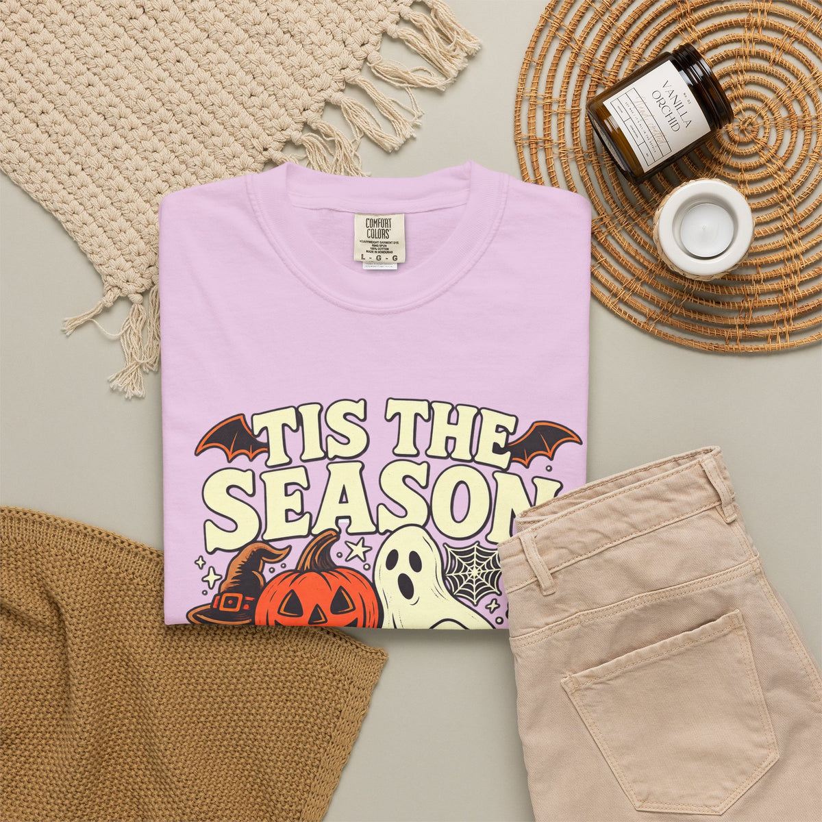 Tis the Season Spooky Halloween Comfort Colors Graphic Tee