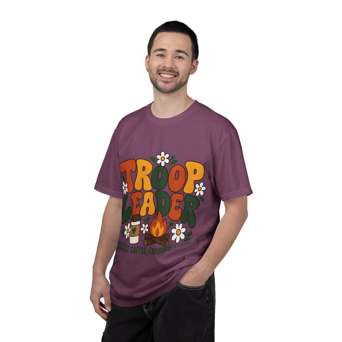 Troop Leader Coffee Campfires Chaos Comfort Colors Tee