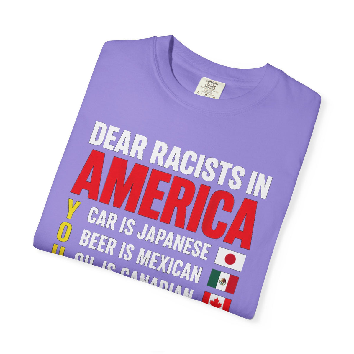 Dear Racists in America Anti-Racism Comfort Colors Tee