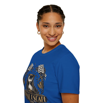 The Final Escape 1926 Shirt – Skeleton Chains Hourglass Art Deco Tee