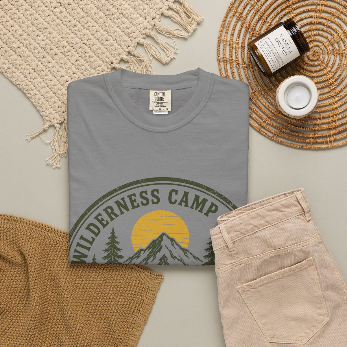 Wilderness Camp Crew Savannah GA Comfort Colors Tee