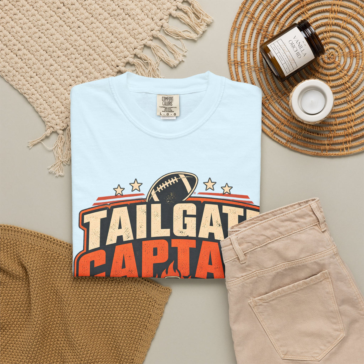 Tailgate Captain Football Game Day Comfort Colors T-Shirt