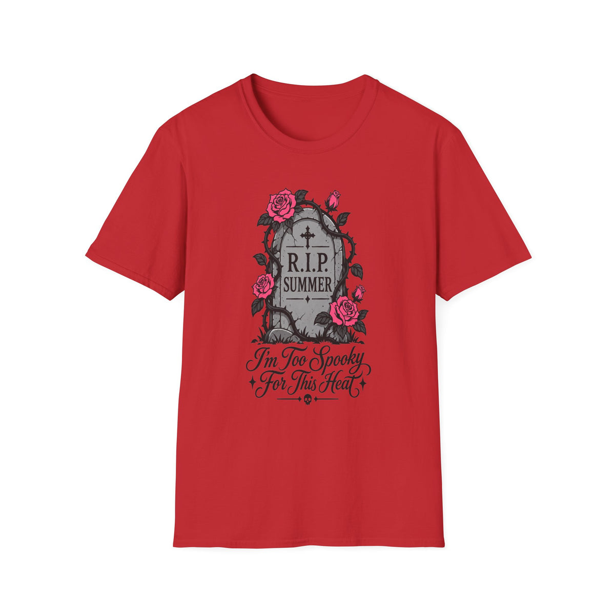 RIP Summer I'm Too Spooky For This Heat Shirt – Gothic Fall Halloween Tee