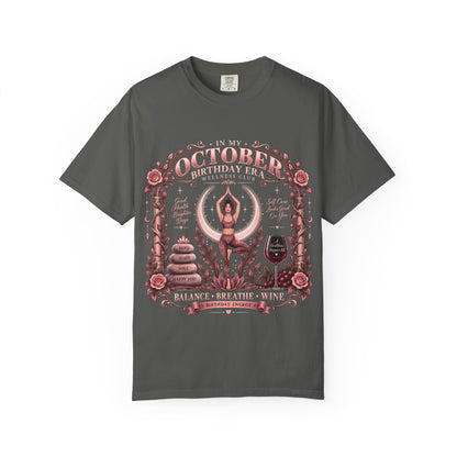 In My October Birthday Era Wellness Club Comfort Colors Tee