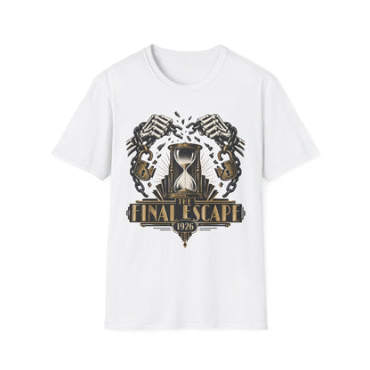 The Final Escape 1926 Shirt – Skeleton Chains Hourglass Art Deco Tee
