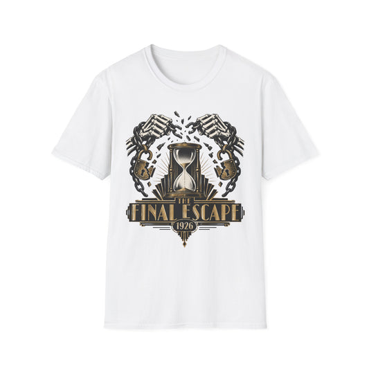 The Final Escape 1926 Shirt – Skeleton Chains Hourglass Art Deco Tee