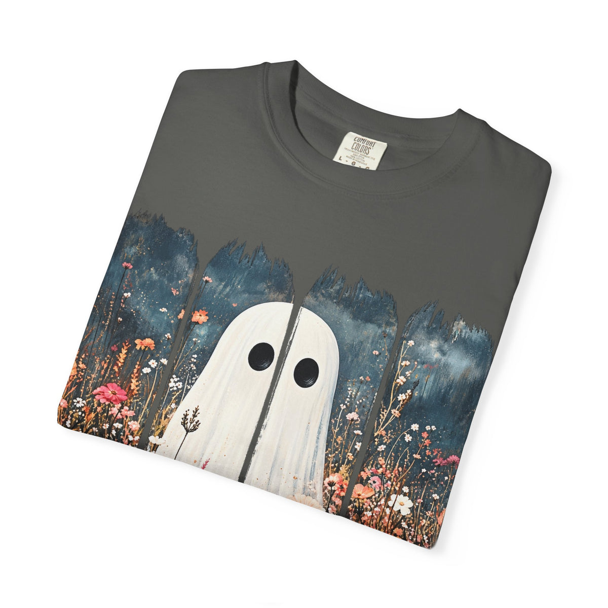 Floral Ghost Wildflower Halloween Comfort Colors T-Shirt