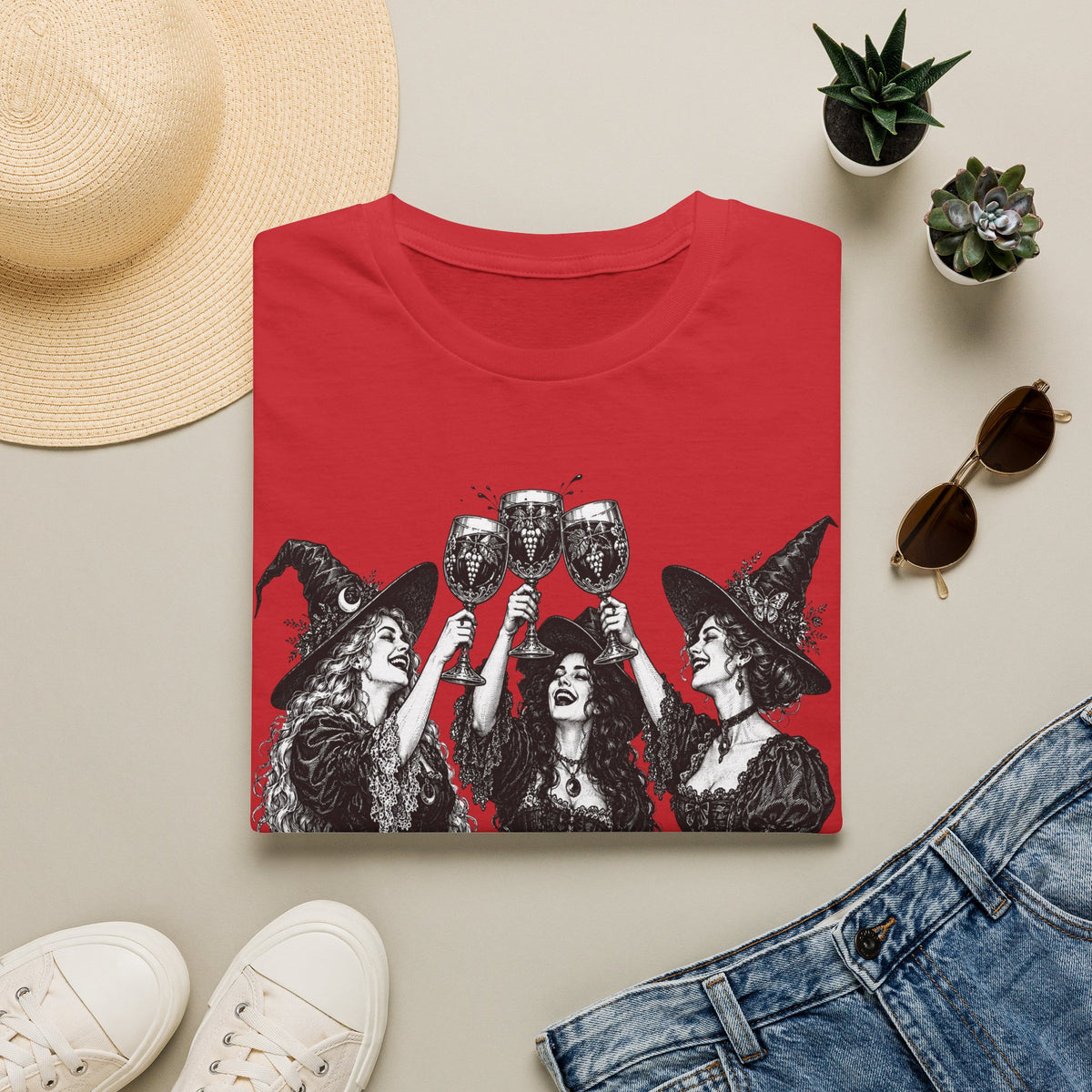 Coven Meeting Witch Wine T-Shirt