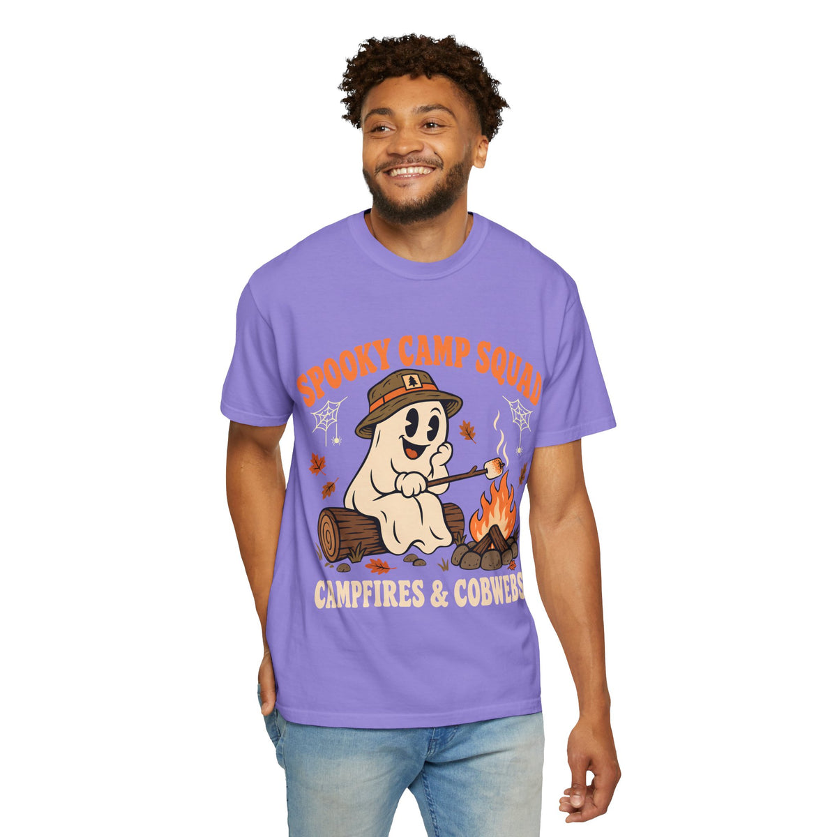 Spooky Camp Squad Campfires & Cobwebs Comfort Colors Tee