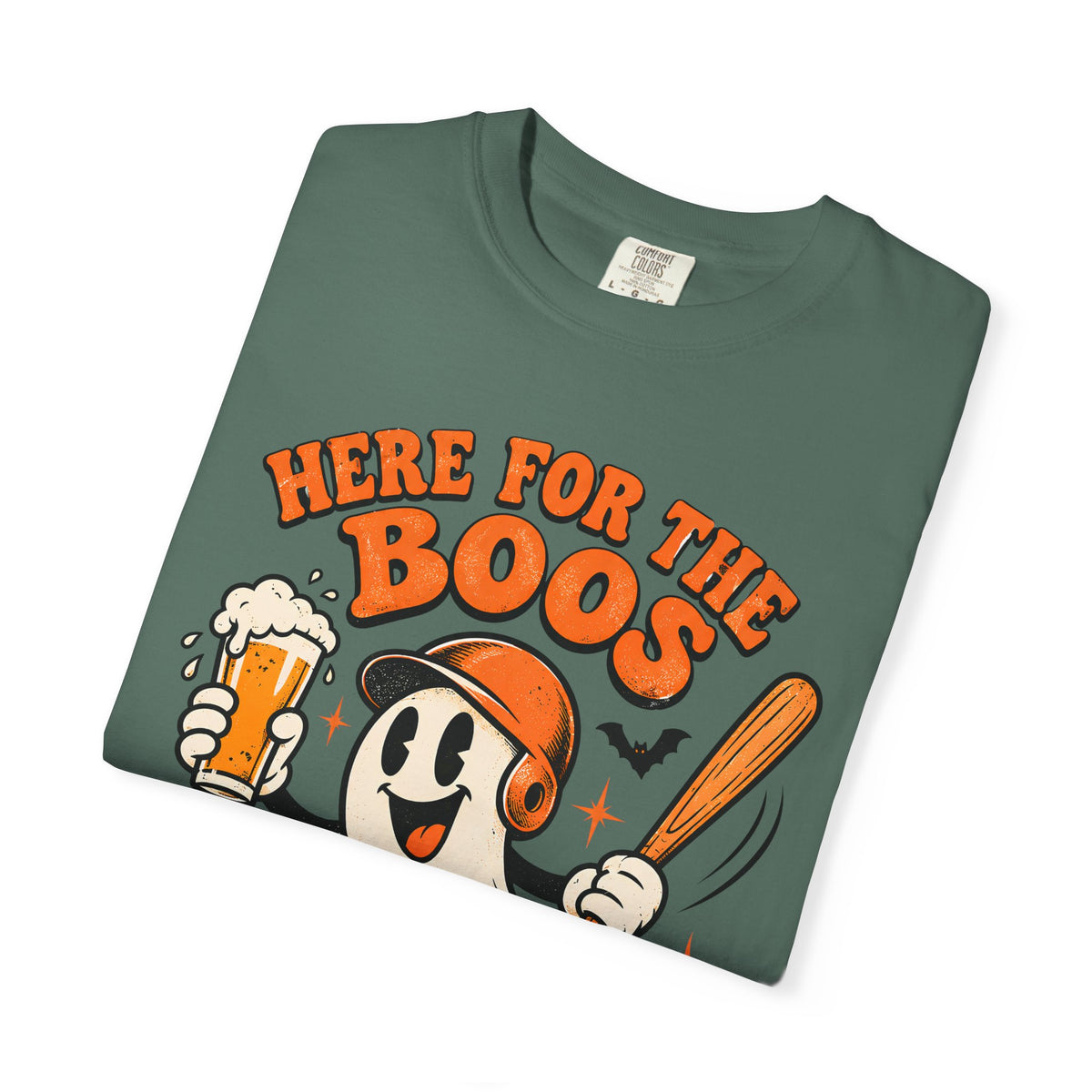 Here for the Boos Baseball Halloween Comfort Colors Tee
