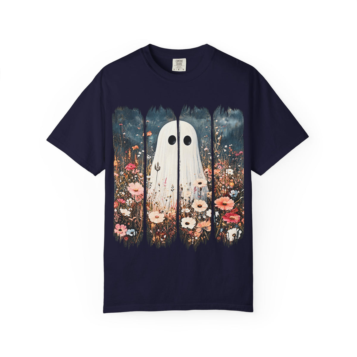 Floral Ghost Wildflower Halloween Comfort Colors T-Shirt