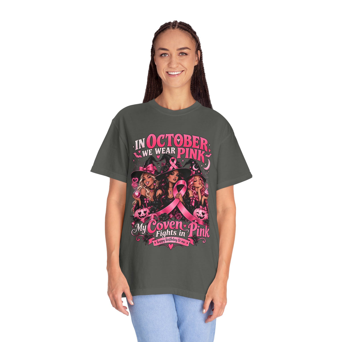 In October We Wear Pink My Coven Fights in Pink Tee