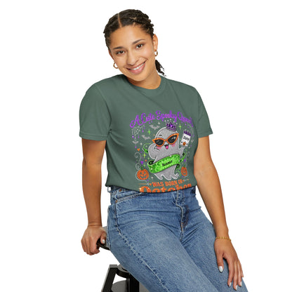 Personalized Spooky Queen October Birthday Comfort Colors Tee