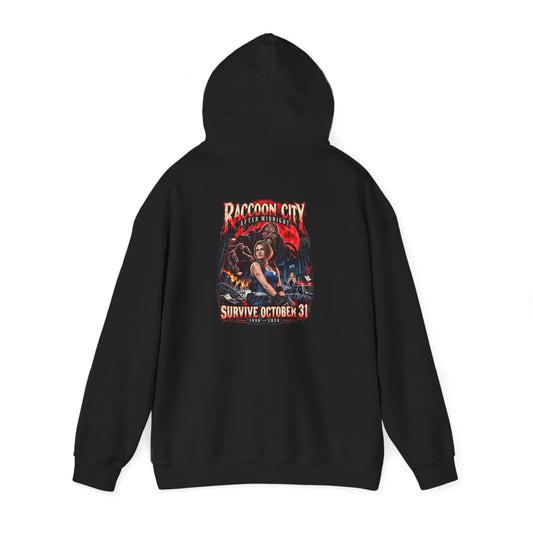 Raccoon City After Midnight Halloween Gildan 18500 Hoodie