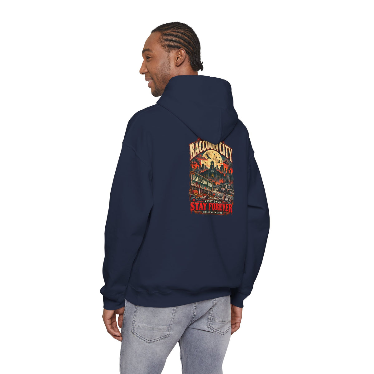 Welcome to Raccoon City Halloween 2026 Gildan 18500 Hoodie
