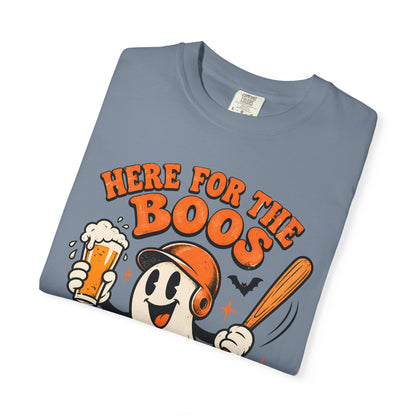 Here for the Boos Baseball Halloween Comfort Colors Tee