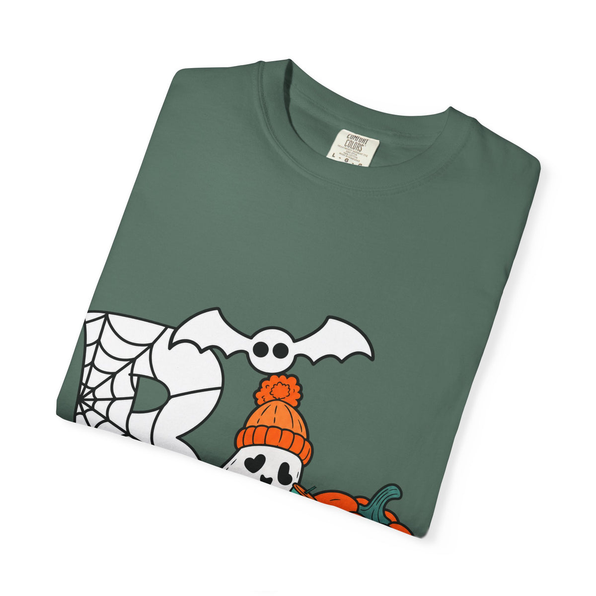 Cute Ghost Pumpkin Cozy Halloween Comfort Colors T-Shirt