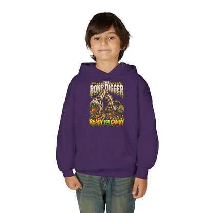 The Bone Digger Ready for Candy Youth Halloween Hoodie