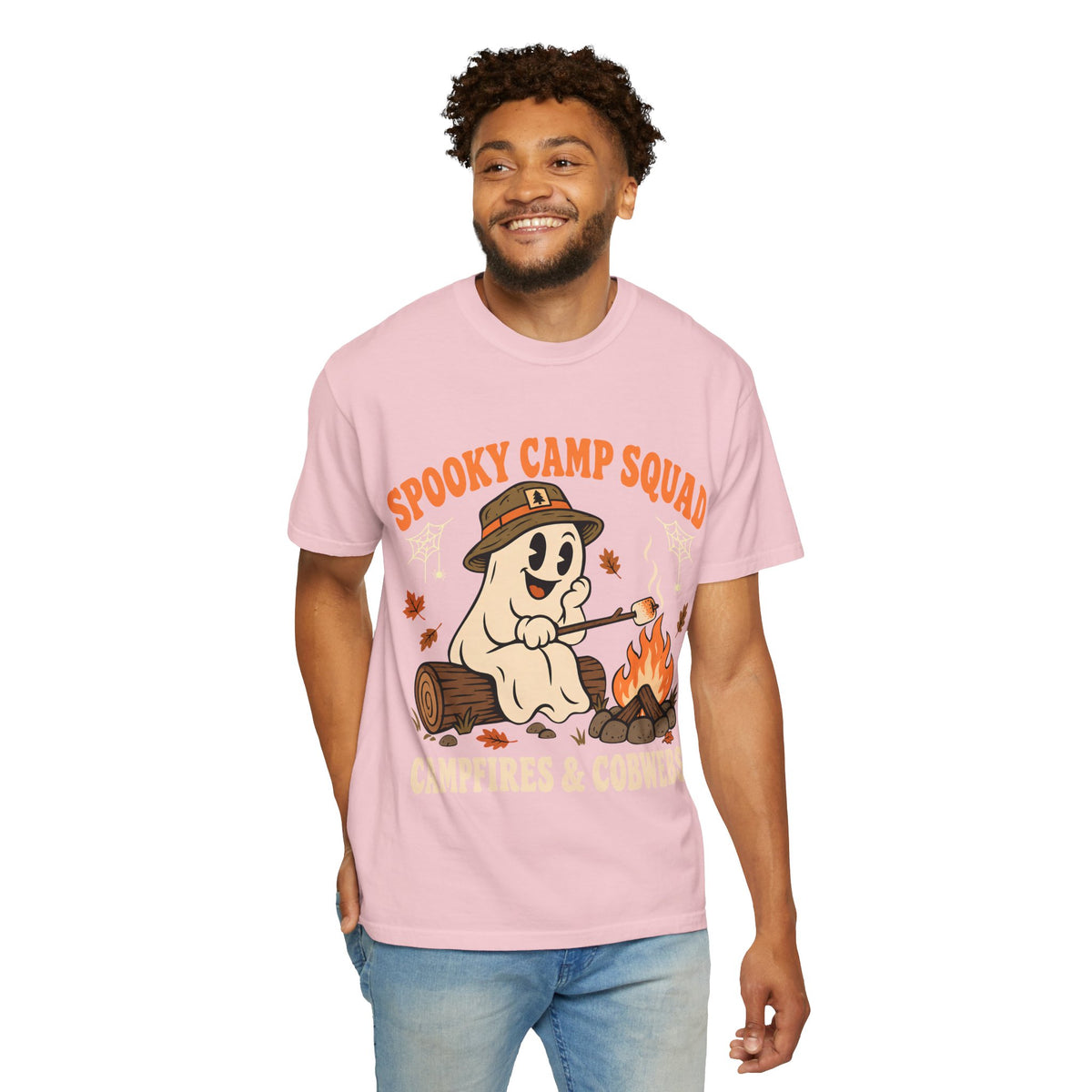 Spooky Camp Squad Campfires & Cobwebs Comfort Colors Tee