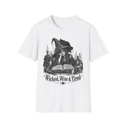 Wicked Wise & Tired Funny Exhausted Witch Mom T-Shirt