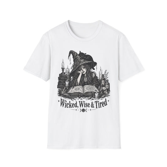 Wicked Wise & Tired Funny Exhausted Witch Mom T-Shirt