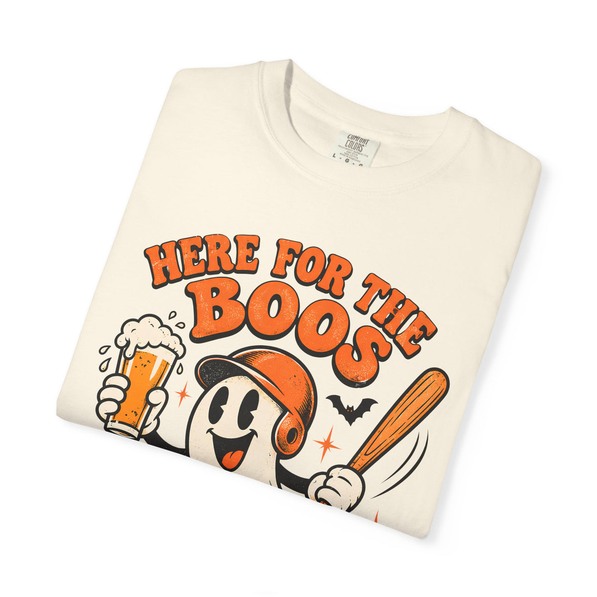 Here for the Boos Baseball Halloween Comfort Colors Tee
