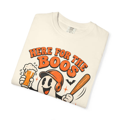 Here for the Boos Baseball Halloween Comfort Colors Tee