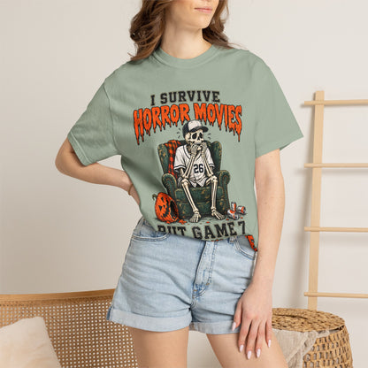 Horror Movies Game 7 Baseball Comfort Colors T-Shirt
