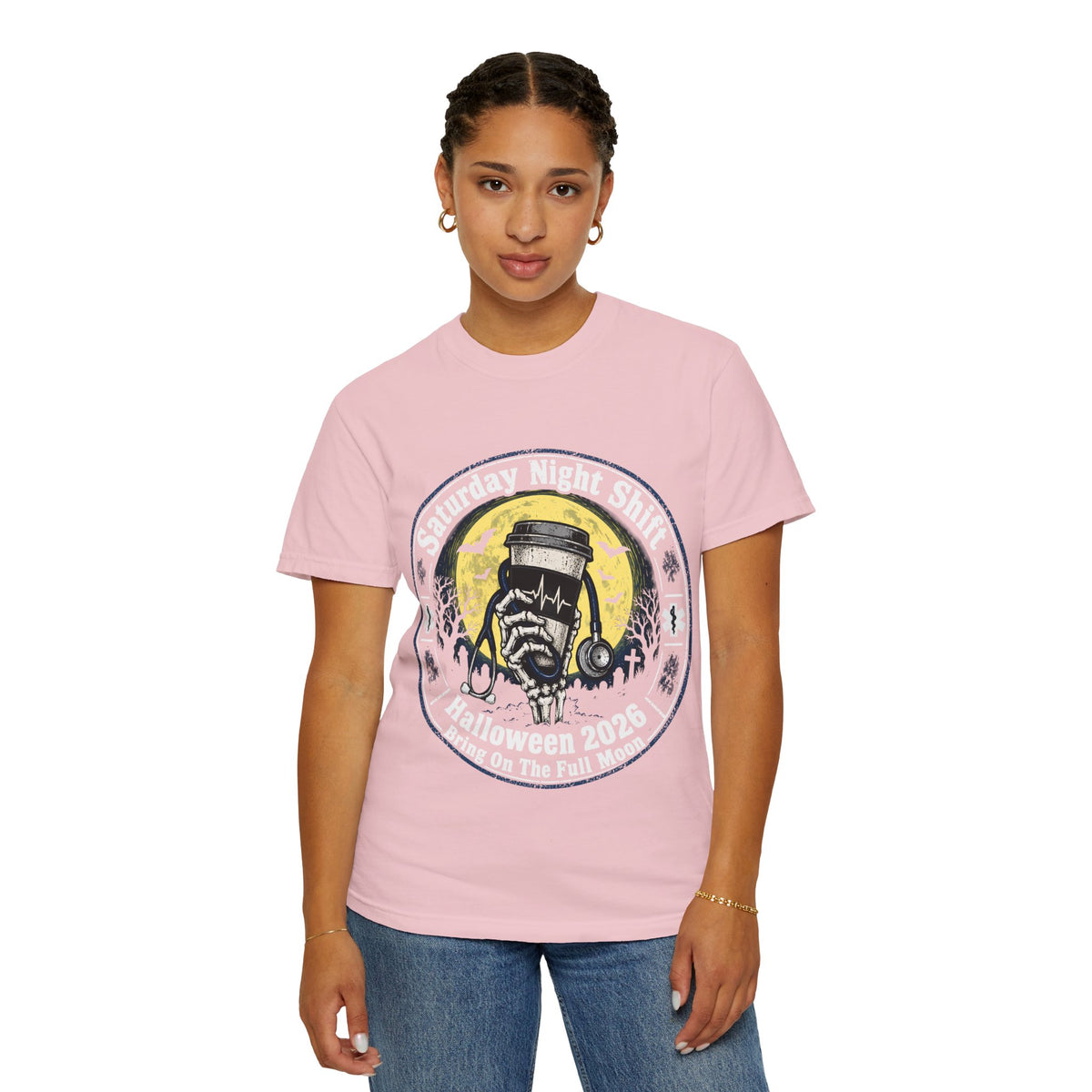 Saturday Night Shift Halloween 2026 Comfort Colors Tee
