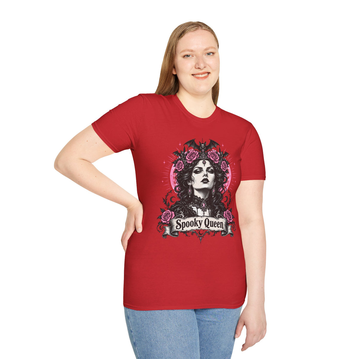 Pink Spooky Queen Pastel Gothic Glamour Witch T-Shirt