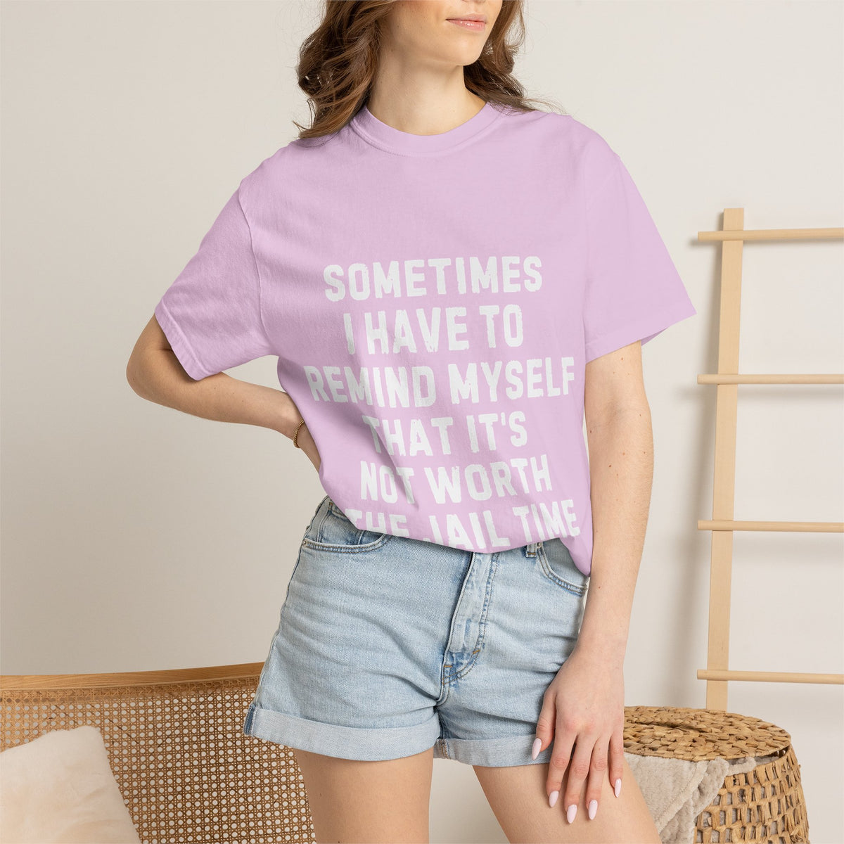 Not Worth the Jail Time Funny Comfort Colors T-Shirt