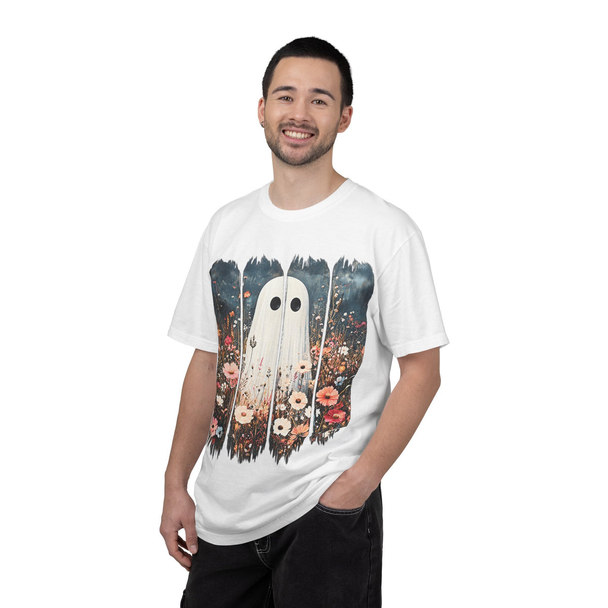 Floral Ghost Wildflower Halloween Comfort Colors T-Shirt