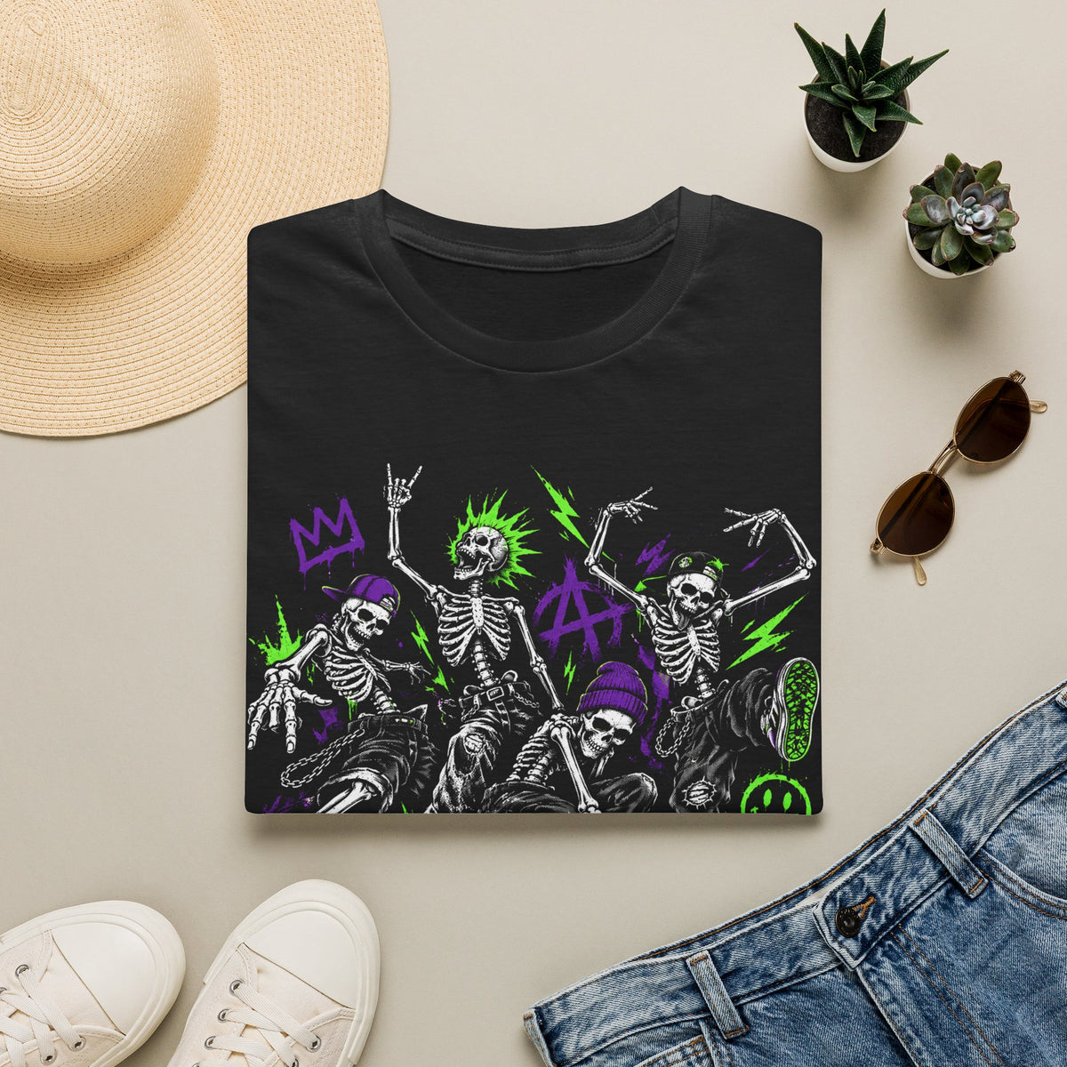 90s Skateboarding Skeleton Dance Crew T-Shirt
